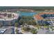 Aerial view of community with clock tower at 424 Luna Bella Ln # 332, New Smyrna Beach, FL 32168