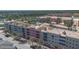 Aerial view of condo building and street at 424 Luna Bella Ln # 332, New Smyrna Beach, FL 32168