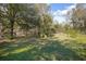 Fenced backyard with lush grass and mature trees at 43747 Choctaw St, Deland, FL 32720