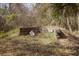 Lush wooded backyard with a swing set, a wooded backdrop, and natural beauty at 43747 Choctaw St, Deland, FL 32720