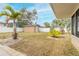 Large backyard with shed and tropical landscaping at 772 N Beach St, Ormond Beach, FL 32174