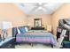 Bedroom with a double bed and home office area at 1081 Treadway Dr, Deltona, FL 32738
