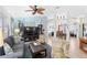 Living room features a large TV and comfortable seating at 1081 Treadway Dr, Deltona, FL 32738