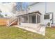 Close up of the screened in porch and stairs to the backyard at 1195 10Th St, Daytona Beach, FL 32117