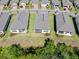 Aerial view of homes with well-maintained lawns and landscaping, nestled in a serene neighborhood at 1372 Lombardi Ct, Poinciana, FL 34759