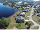 Neighborhood view of waterfront homes with mature trees and grass lawns at 2075 Little Farms Ct, Deltona, FL 32738