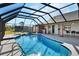 Enclosed pool area boasts a large pool and spa, bar, and outdoor seating, creating an ideal entertainment and relaxation space at 2075 Little Farms Ct, Deltona, FL 32738