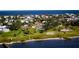 Aerial view showcasing waterfront homes and community at 2728 S Peninsula, Daytona Beach, FL 32118