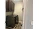 This home has a laundry room with washer, dryer, and built-in cabinets at 6301 Swanson St, Windermere, FL 34786