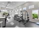 Bright and spacious fitness center with modern equipment and large windows overlooking the pool at 7740 Sandy Ridge Dr # 206, Kissimmee, FL 34747