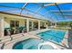 Inviting screened-in pool and spa area, perfect for relaxation and entertaining with covered patio space at 9580 Sw 71St Loop, Ocala, FL 34481