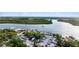 Aerial view of boat yard and river at 120 Beach St, Ponce Inlet, FL 32127