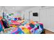 Bedroom with two beds, closet and hardwood floors at 120 Beach St, Ponce Inlet, FL 32127