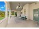 The cozy patio has great views of a mature landscaped yard at 1924 Seclusion Dr, Port Orange, FL 32128