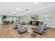 Relaxing community meeting room with comfortable lounge seating, a large television and table seating at 2 Oceans West Blvd # 1905, Daytona Beach Shores, FL 32118