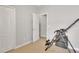 Bedroom with carpet, closet, neutral colored walls and personal fitness equipment at 205 Victoria Trails Blvd, Deland, FL 32724