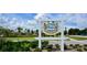 Victoria Trails community entrance sign surrounded by landscaping on a sunny day at 205 Victoria Trails Blvd, Deland, FL 32724