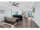 Bright and airy living room features modern decor, comfortable seating, and a dining area with ocean views at 2403 S Atlantic Ave # 209, Daytona Beach Shores, FL 32118