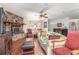 Cozy living room with a brick fireplace and comfortable seating at 270 Sandyhook Ln, Deland, FL 32724