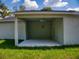Covered patio with fan at 28 Guava Ln, Ocklawaha, FL 32179