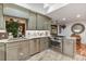 Updated kitchen with stainless steel appliances, granite countertops, and gray wood cabinets at 2910 Hardy Ave, New Smyrna Beach, FL 32168