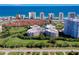 Panoramic aerial view of the golf course and oceanfront condominium complex at 3 Oceans West Blvd # 1D6, Daytona Beach Shores, FL 32118