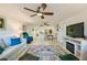 Spacious living room with comfortable seating and an open design at 3 Oceans West Blvd # 1D6, Daytona Beach Shores, FL 32118