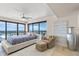 Bright main bedroom with floor-to-ceiling windows offering panoramic city views at 3000 N Atlantic Ave # 24, Daytona Beach, FL 32118