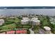 Stunning aerial view of the condos near golf course, waterfront and beach at 4 Oceans West Blvd # 601A, Daytona Beach Shores, FL 32118