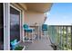 Relax on this private balcony with comfortable outdoor seating and stunning views at 4 Oceans West Blvd # 601A, Daytona Beach Shores, FL 32118