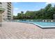 Enjoy a refreshing dip in the sparkling community pool with ample lounge seating at 4 Oceans West Blvd # 601A, Daytona Beach Shores, FL 32118
