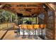 Well-equipped outdoor bar with a full bar and TV, great for gatherings and watching games at 725 E New York Ave, Orange City, FL 32763