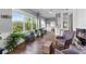 Comfortable living room with hardwood floors, natural light, and cozy seating, creating an inviting atmosphere at 12736 Lake Ridge Cir, Clermont, FL 34711