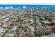 Neighborhood aerial view shows well-maintained homes in a residential community near the coast at 13 Sandcastle Dr, Ormond Beach, FL 32176