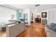 Comfortable office space with a desk, hardwood floors, and natural light at 13 Sandcastle Dr, Ormond Beach, FL 32176