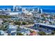 Scenic aerial of city homes, palm trees, showing proximity to the beach and local entertainment and commercial opportunities at 144 S Halifax Ave # 86, Daytona Beach, FL 32118