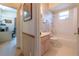 This bathroom is bright and clean and features a shower and separate bathtub at 1983 Stacey Cir, Deltona, FL 32738