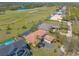 Aerial shot showcases the property, pool, landscaping, and proximity to the golf course at 20 Promenade At Lionspaw, Daytona Beach, FL 32124