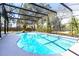 Inviting screened-in pool with refreshing blue water and ample space for outdoor relaxation at 2057 Hillview Circle, Deltona, FL 32738