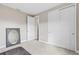Bedroom with neutral walls, carpeted floors, closet space and an adjacent room adding charm to the space at 2236 Oconnel Dr, Ormond Beach, FL 32174