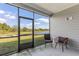 Inviting screened patio with comfortable seating, overlooking a scenic water view at 2236 Oconnel Dr, Ormond Beach, FL 32174