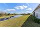 Picturesque view of a serene pond behind the property, offering a peaceful setting at 2236 Oconnel Dr, Ormond Beach, FL 32174