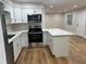 Modern kitchen features stainless steel appliances, white cabinets, and stylish countertops at 266 N High St, Lake Helen, FL 32744