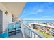 Balcony with seating overlooking the water, perfect for relaxing and enjoying the scenery at 2711 N Halifax Ave # 890, Daytona Beach, FL 32118