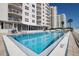 Beautiful outdoor pool with oceanfront views and nearby condos at 2967 S Atlantic Ave # 1203, Daytona Beach Shores, FL 32118