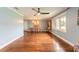 Dining room features wood table and chairs, hardwood floors, and blue accent walls at 317 Oak Hill Dr, Altamonte Springs, FL 32701