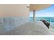 A luxurious ocean view from this condo balcony, with a marble countertop and upscale outdoor seating at 3703 S Atlantic Ave # 507, Daytona Beach Shores, FL 32118