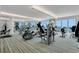 Gym featuring state of the art equipment and floor to ceiling windows with ocean views at 3703 S Atlantic Ave # 507, Daytona Beach Shores, FL 32118