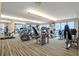 Gym featuring state of the art equipment and floor to ceiling windows with ocean views at 3703 S Atlantic Ave # 507, Daytona Beach Shores, FL 32118