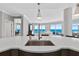 Gourmet kitchen features stunning ocean views and modern, high-end finishes throughout the open floor plan at 3703 S Atlantic Ave # 507, Daytona Beach Shores, FL 32118